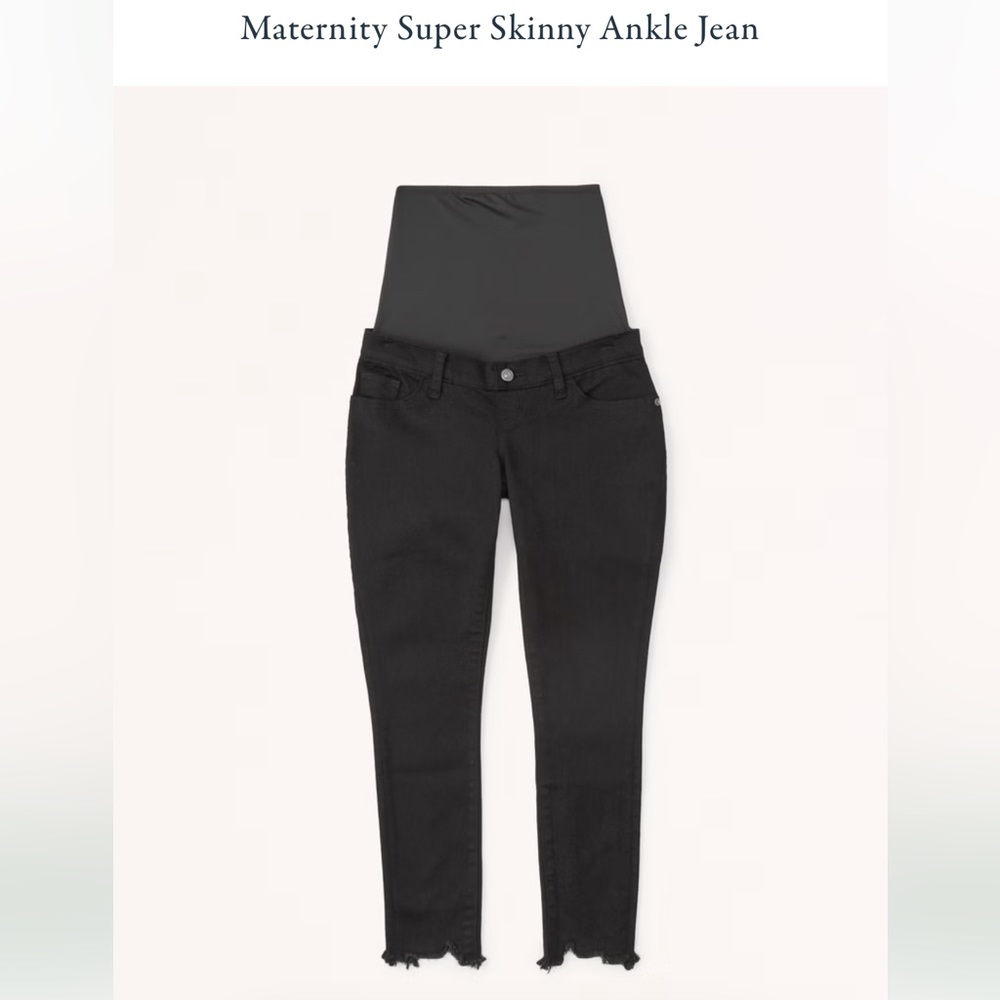 Abercrombie Maternity Super Skinny Ankle Black Jean